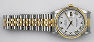 Rolex Oyster Perpetual DateJust 16233 - White Roman Dial