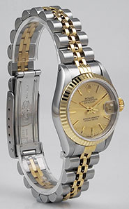 Ladies Rolex Oyster Perpetual DateJust Champagne Dial 69173