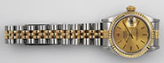 Ladies Rolex Oyster Perpetual DateJust Champagne Dial 69173