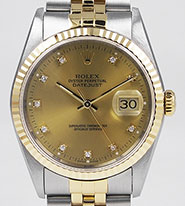 Rolex Oyster Perpetual DateJust 16233 - Champgne Diamond Dial