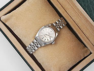 Ladies Rolex Oyster Perpetual DateJust Silver Metallic Dial 69174