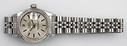 Ladies Rolex Oyster Perpetual DateJust Silver Metallic Dial 69174