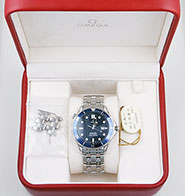 Gents Omega Seamaster Professional 300m Quartz - Blue Dial Bezel