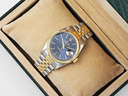 Rolex Oyster Perpetual DateJust 16233 - Metallic Blue Dial