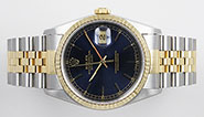 Rolex Oyster Perpetual DateJust 16233 - Metallic Blue Dial