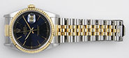 Rolex Oyster Perpetual DateJust 16233 - Metallic Blue Dial