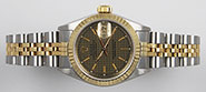 Ladies Rolex Oyster Perpetual DateJust Champagne Dial 69173