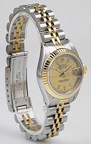 Ladies Rolex Oyster Perpetual DateJust Champagne Dial 69173