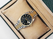 Rolex Oyster Perpetual DateJust 18K SS 16233 - Black Tapestry Dial