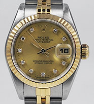 Ladies Rolex Oyster Perpetual DateJust 69173 - Diamond Dial