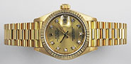 Ladies Rolex Oyster Perpetual DateJust 18K 18ct Diamond Dial 69178