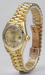 Ladies Rolex Oyster Perpetual DateJust 18K 18ct Diamond Dial 69178