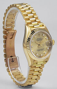 Ladies Rolex Oyster Perpetual DateJust 18K 18ct Diamond Dial 69178