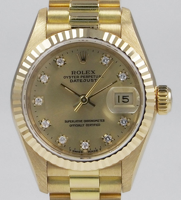rolex oyster perpetual datejust superlative chronometer officially certified 18k