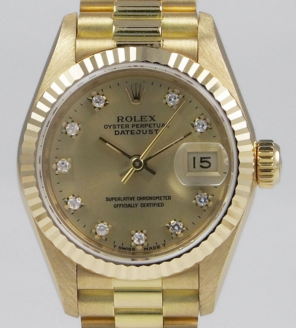 ladies rolex oyster perpetual datejust superlative chronometer officially certified