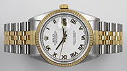 Rolex Oyster Perpetual DateJust 16233 - White Roman Dial