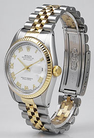 Rolex Oyster Perpetual DateJust 16233 - White Roman Dial