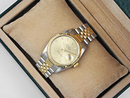 Rolex Oyster Perpetual DateJust 16233 - Champgne Diamond Dial