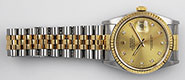 Rolex Oyster Perpetual DateJust 16233 - Champgne Diamond Dial