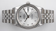 Rolex Oyster Perpetual DateJust 16234 - Silver Diamond Dial