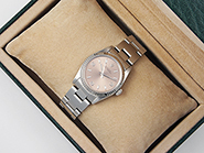 Mid Mid-Size Rolex Oyster Perpetual Salmon Pink Dial 77014