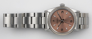 Mid Mid-Size Rolex Oyster Perpetual Salmon Pink Dial 77014