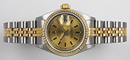 Ladies Rolex Oyster Perpetual DateJust Champagne Dial 69173