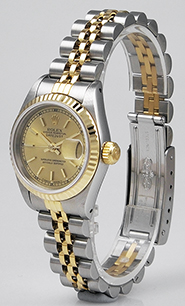 Ladies Rolex Oyster Perpetual DateJust Champagne Dial 69173