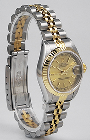 Ladies Rolex Oyster Perpetual DateJust Champagne Dial 69173