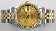 Rolex Oyster Perpetual DateJust 16233 - Champgne Diamond Dial