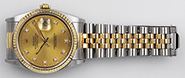 Rolex Oyster Perpetual DateJust 16233 - Champgne Diamond Dial