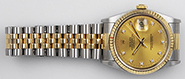 Rolex Oyster Perpetual DateJust 16233 - Champgne Diamond Dial