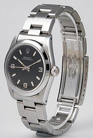 Mid Mid-Size Rolex Oyster Perpetual Black Dial 67480