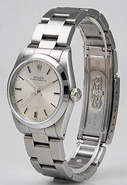 Mid Mid-Size Rolex Oyster Perpetual Silver Dial 67480