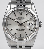 Rolex Oyster Perpetual DateJust 16200 - Silver Dial