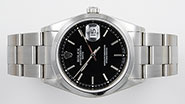 Rolex Oyster Perpetual Date Black Metallic Dial 15200