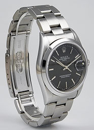 Rolex Oyster Perpetual Date Black Metallic Dial 15200