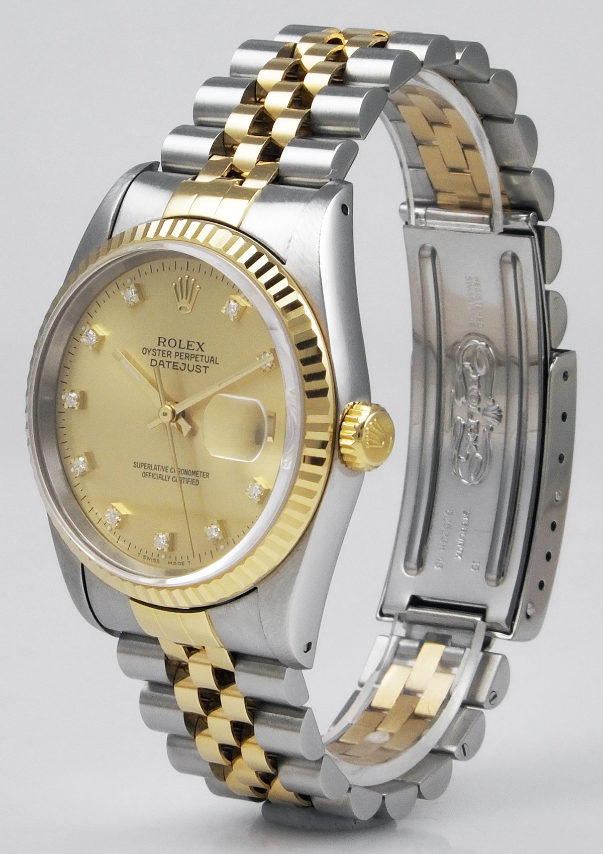 Rolex Oyster Perpetual DateJust 16233 - Champagne Diamond Dial (1988)