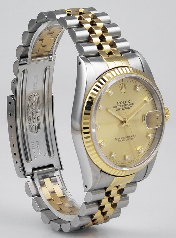 Rolex Oyster Perpetual DateJust 16233 - Champagne Diamond Dial (1988)