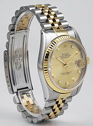 Rolex Oyster Perpetual DateJust 16233 - Champagne Diamond Dial