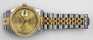 Rolex Oyster Perpetual DateJust 16233 - Champagne Diamond Dial