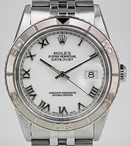 Rolex Oyster Perpetual DateJust 16264 Turn-o-Graph - White Roman Numeral Dial