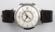 Jaeger LeCoultre Memovox Steel Large Jumbo World Time World-Time- White Dial