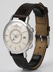 Jaeger LeCoultre Memovox Steel Large Jumbo World Time World-Time- White Dial