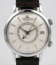 Jaeger LeCoultre Memovox Steel Large Jumbo World Time World-Time- White Dial