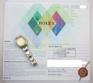 Ladies Rolex Oyster Perpetual 18K/SS Champagne Zephyr Dial 76243