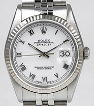 Rolex Oyster Perpetual DateJust 16234 - White Roman Numeral Dial