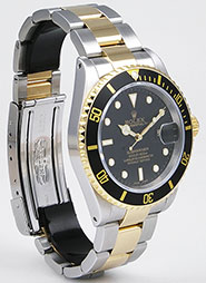 Rolex Oyster Perpetual Submariner 16613 18K/SS Black Dial Black Bezel