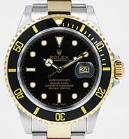 Rolex Oyster Perpetual Submariner 16613 18K/SS Black Dial Black Bezel