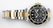 Rolex Oyster Perpetual Submariner 16613 18K/SS Black Dial Black Bezel